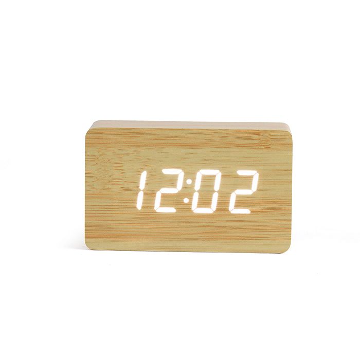  Horloge digitale aspect bois - Bois