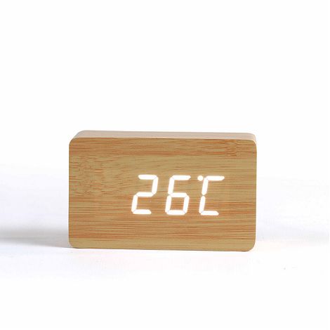  Horloge digitale aspect bois - Bois