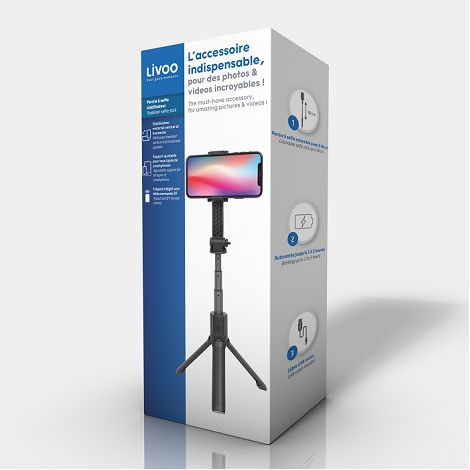  Perche à selfie stabilisateur compatible Bluetooth®