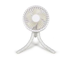 Ventilateur trépieds rechargeable - Blanc