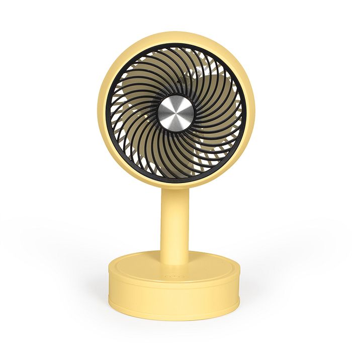  Mini ventilateur de bureau rechargeable - Jaune