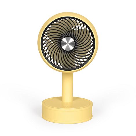  Mini ventilateur de bureau rechargeable - Jaune