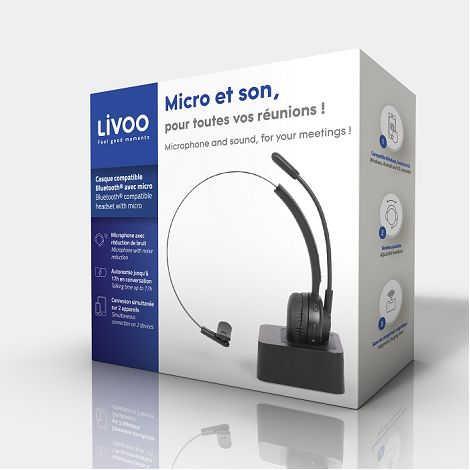  Casque compatible Bluetooth® avec micro