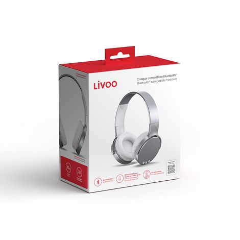  Casque compatible Bluetooth® - Gris