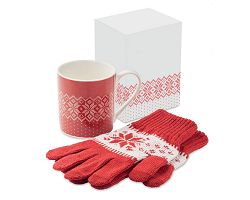 Set mug et gants hiver