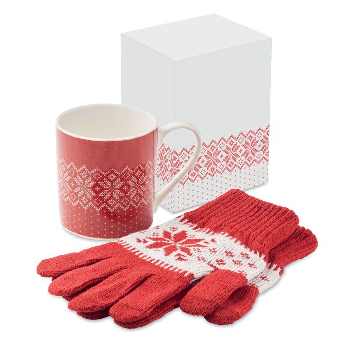  Set mug et gants hiver