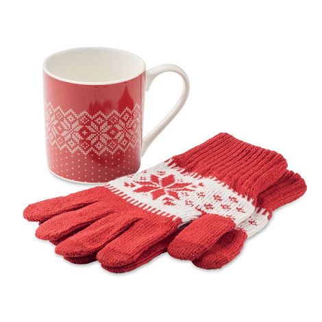  Set mug et gants hiver