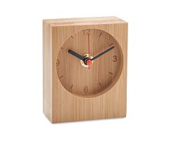 Horloge de table en bambou