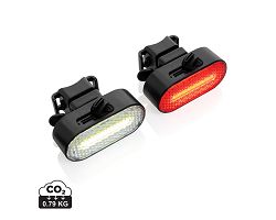 Set d'éclairage de vélo via USB en plastique RCS Lumino