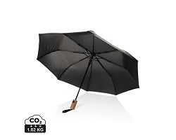 Mini parapluie 21" à ouverture auto en bois d'acacia Kaycey