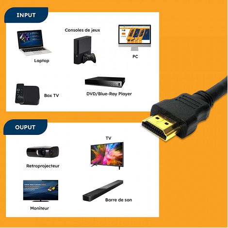  Câble HDMI Basic 1.3 - 0.5M